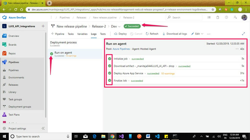  Log information status